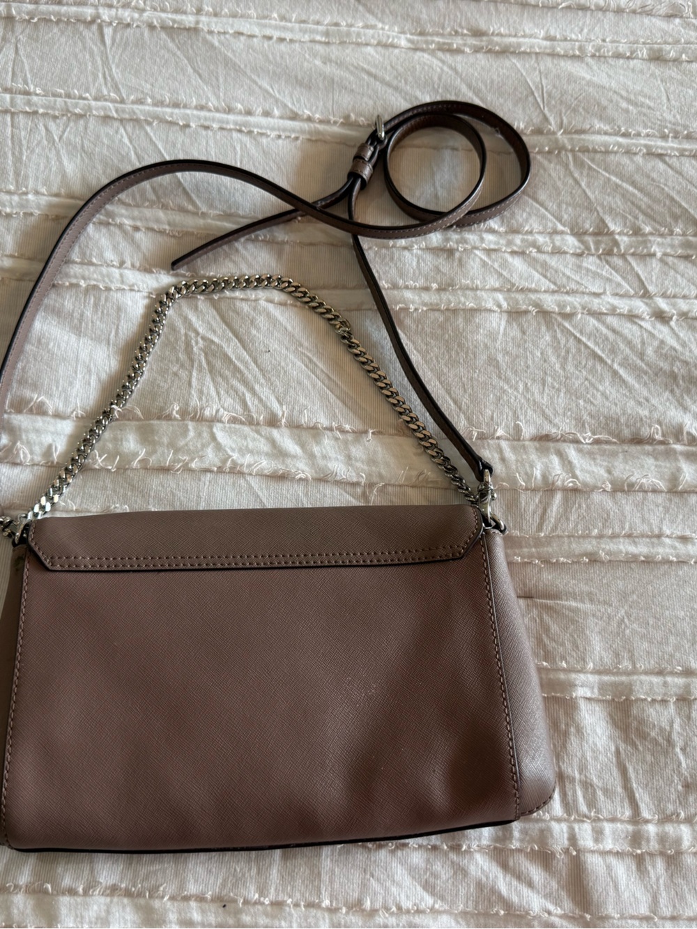 kate spade Taupe Saffiano Flap Crossbody - Picture 7 of 12